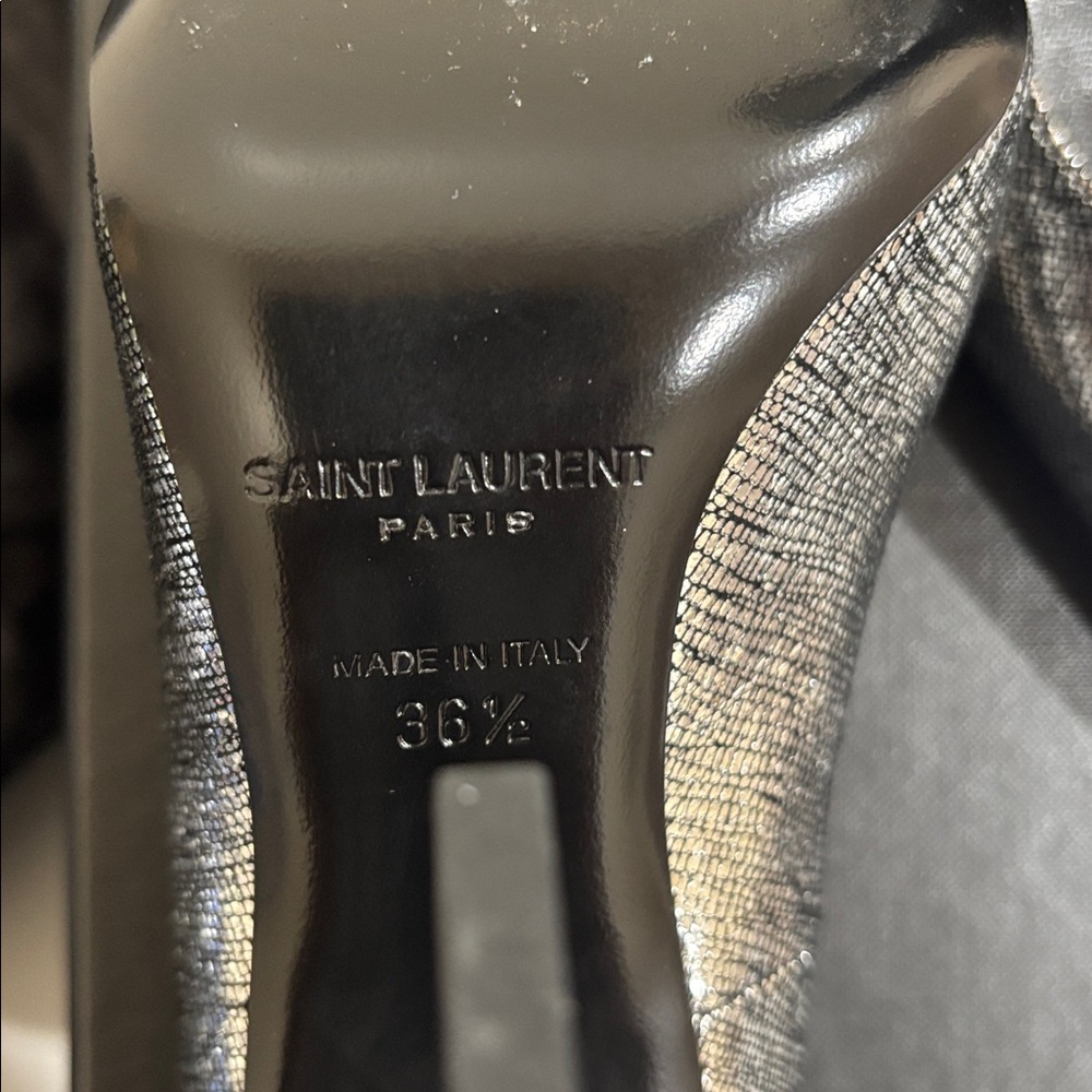 Saint Laurent color  Silver Heels size 36 1/2 - Picture 8 of 8